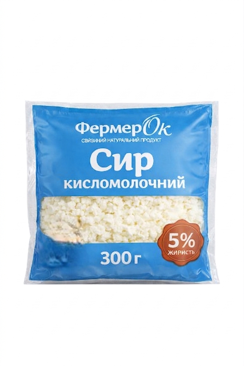 Сир кисломолочний 5% (300 г) TM ФермерОк
